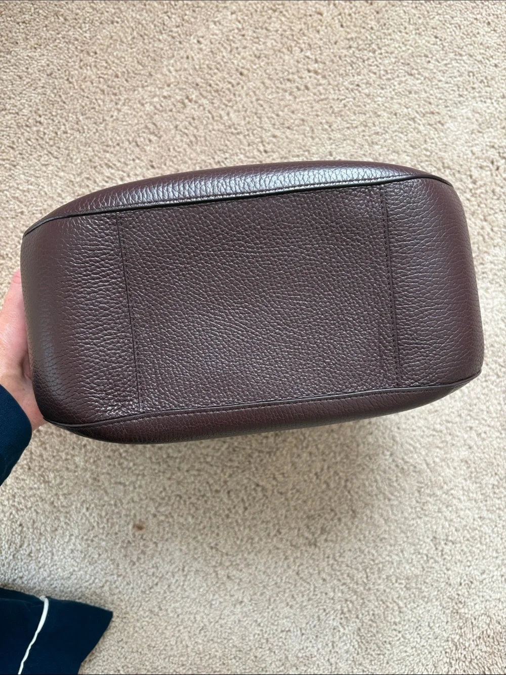 Vintage Cuyana Pebbled Leather Hobo Shoulder Bag in Burgundy